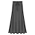 cheap Plain Skirts-Women&#039;s Long Skirt Skirts Split Ends Solid Colored Daily Vacation Spring &amp; Summer Cotton coastal grandma style Basic Casual Mermaid Black Grey