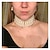 cheap Costumes Jewelry-Pearl Choker Necklace Earings 2 Pcs Flapper Accessories Vintage 1920s Roaring 20s Art Deco for Women