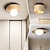 billiga Takfasta och semitakfasta taklampor-led taklampa 12cm geometriska former infällda lampor keramiskt trä konstnärlig stil formell stil taklampa för korridor varmvit 110-240v