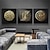 cheap Geometric Prints-Abstract Wall Art Canvas Black Gold Geometric Prints and Posters Painting Modern Nordic Luxury Wall Art Living Room Home Decoration No Frame