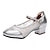 abordables Chaussures de bal, de danse moderne-Femme Salon Chaussures Modernes Utilisation Soirée Extérieur Talon Talon épais or 1 Or 2 Noir