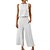 cheap Women&#039;s Two Piece Set-Women&#039;s Loungewear Sets Simple Casual Comfort Pure Color Cotton And Linen Street Daily Crew Neck Breathable Tank Top Sleeveless Pant Summer Spring Lake blue White