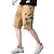 cheap Cargo Shorts-Men&#039;s Cargo Shorts Bermuda shorts with Side Pocket Multi Pocket Flap Pocket Solid Color Going out Streetwear 100% Cotton Fashion Cargo Shorts ArmyGreen Blue