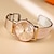 abordables Montres à Quartz-nouvelle mode femmes montres bracelet ensemble de luxe montres-bracelets à quartz dames élégantes bijoux en forme de coeur pour le cadeau de la saint valentin