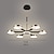 Недорогие В виде круга-светодиодный подвесной светильник с диммируемым дизайном спутника регулируемые геометрические формы потолочные светильники скрытого монтажа 6-световые 30-дюймовые подвесные люстры для гостиной