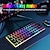 billige Tastaturer-hxsj 61-tasters kablet mekanisk tastatur fargebakgrunnsbelyst pudding tastaturer grønt skaft flere lysmoduser usb-plugg