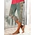 cheap Leggings-Women&#039;s Capri shorts Green Casual Print Casual Daily Calf-Length Stretchy Plants Breathable S M L XL XXL