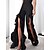 cheap Jumpsuits-Women&#039;s Jumpsuit Solid Color Ruffle High Waist Streetwear V Neck Party Cocktail Party Sleeveless Regular Fit Black S M L Summer