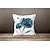 cheap Floral &amp; Plants Style-Turquoise Floral Double Side Pillow Cover 4PC Soft Decorative Square Cushion Case Pillowcase for Bedroom Livingroom Sofa Couch Chair
