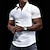 cheap Men&#039;s Casual T-shirts-Men&#039;s T shirt Tee Waffle Polo Shirt Tee Top Plain Stand Collar Street Vacation Short Sleeves Clothing Apparel Fashion Designer Basic