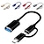 cheap Cables-2 in1 USB OTG Adapter Cable USB Female To Micro USB Male Converter Micro USB OTG Adapter Otg Adaptateur Un Câble Usb Otg Adaptateur