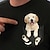 billige nyhed sjove hættetrøjer &amp; t-shirts-Dyr Hund T-shirt Trykt mønster Gadestil Til Par Herre Dame Voksne Varmstempling Afslappet / Hverdag