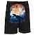 cheap Boys&#039; Pants-Kids Boys Shorts Breathable Soft Comfort Graphic Shorts Outdoor Sports Fashion Cool Black Yellow Blue Mid Waist