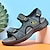 ieftine Sandale Bărbați-Bărbați Sandale Sandale de moda Sandale din piele Sandale de drumeții în aer liber Sandale de Sport Plimbare Încălțăminte în amonte Casual Stiluri de Plajă Zilnic Plajă Piele Nappa Tăiați volantul