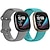tanie Paski do zegarków Fitbit-2 sztuki Inteligentny pasek do zegarka Kompatybilny z Fitbit Versa 3 Sense Miękki silikon Inteligentny zegarek Pasek Regulowany Pętla solo Kobieta Mężczyzna Pasek sportowy Zastąpienie Mankiet
