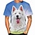 Недорогие новые забавные толстовки и футболки-Животный принт Собака Немецкая овчарка Как у футболки Аниме 3D Графический Назначение Для пары Муж. Жен. Взрослые Маскарад 3D печать На каждый день