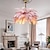 cheap Island Lights-LED Pendant Light Chandelier Gorgeous Extra Large White Ostrich Feather Bouquet Pendant Light Romantic Mounted Lighting Fixture for Restaurant Bedroom