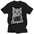 Χαμηλού Κόστους καινοτομία αστεία hoodies &amp; t-shirts-Ζώο Γάτα Lucipurr Κοντομάνικο Στάμπα Στυλ δρόμου Για Για Ζευγάρια Ανδρικά Γυναικεία Ενηλίκων Hot Stamping Καθημερινά