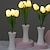 baratos Iluminação Noturna &amp; Decoração-Tulipa led night light lâmpada de flor decorativa para casa para quarto de cabeceira decoração romântica luzes aa bateria iluminação branca quente