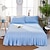 cheap Sheets &amp; Pillowcase-Solid Color Bed Skirt Type Single Piece Bed Cover 1.8m Brushed Bed Cover Double Bed Sheet Simmons Mattress Protector