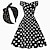 billige Historiske og vintagekostumer-50&#039;er a-line kjole 1950&#039;er vintage elegant sommer cocktailkjole off shoulder dame vintage kjole bryllupsfest knælang a-line kjole maskerade