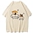 voordelige Cosplay anime hoodies en T-shirts voor dagelijks gebruik-Dier Kat Hond T-Shirt Afdrukken Street Style Voor Voor Stel Voor heren Dames Volwassenen Heet stempelen Casual / Dagelijks