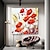 billiga Blom- och växtmålningar-handgjord oljemålning canvas väggkonst dekoration moderna abstrakta blommor för heminredning rullad ramlös osträckt målning