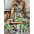 cheap Maxi Dresses-Women&#039;s Casual Dress Summer Dress Print Dress Long Dress Maxi Dress Streetwear Casual Floral Paisley Print Outdoor Daily Holiday One Shoulder Sleeveless Dress Regular Fit Green Summer Spring S M L XL