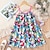 cheap Dresses-Kids Girls&#039; Rainbow Swing Dress Floral Patchwork Sundress Knee-length Sleeveless Cute Sweet Dresses Children&#039;s Day Regular Fit