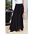 cheap Skirts-Women&#039;s Swing Long Skirt Cotton Maxi Black Skirts Holiday Weekend Fashion S M L