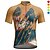voordelige Heren shirts-21Grams Voor heren Wielrenshirt Korte mouw Fietsen Kleding Bovenlichaam met 3 achterzakken Bergracen Wegwielrennen Ademend Vochtregelerend Sneldrogend Reflecterende strips Geel Rood Blauw Grafisch