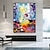 cheap Abstract Paintings-Oil Painting Handmade Hand Painted Wall Art  Abstract knife Painting  Landscape Red  Home Decoration Decor Rolled Canvas No Frame Unstretched