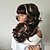 cheap Older Wigs-Brown Wigs for Women Body Wave Synthetic Wig with Bangs Medium Length Dark Synthetic Hair Women&#039;s Heat Resistant Fluffy Wigs