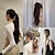 cheap Ponytails-Claw Clip Ponytail Extension 18 Clip in Wavy Ponytail Hair Extensions Long Pony Tails for Women Extensions Ash Blonde Mix Light Bleach Blonde Wave Hairpiece