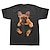 billige nyhed sjove hættetrøjer &amp; t-shirts-Dyr fransk Bulldog T-shirt Trykt mønster Gadestil Til Par Herre Dame Voksne Varmstempling Afslappet / Hverdag