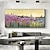 cheap Landscape Paintings-Handmade Oil Painting Canvas Wall Art Decor Original Pink Flower Painting Abstract Landscape Painting for Home Decor With Stretched Frame/Without Inner Frame Painting