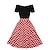 billiga Historiska- och vintagedräkter-50-tals a-line klänning retro vintage 1950-tal svängklänning flare klänning damkostym vintage cosplay vardagsklänning