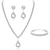 זול סטים של תכשיטים-סט תכשיטי כלה שלושה חלקים עגילי סגסוגת יהלומים מלאכותיים שרשרת צמידי נשים מסוגנן פשוט יוקרתי רשת טניס תכשיטי טיפה סט תכשיטים למסיבת חתונה ערב אירוסין