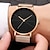 levne Quartz hodinky-módní pánské křemenné hodinky ultra tenké ležérní minimalistické pánské náramkové hodinky se síťovaným páskem