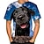 billige nyhed sjove hættetrøjer &amp; t-shirts-Dyr Hund T-shirt Anime 3D Grafisk Til Par Herre Dame Voksne Maskerade 3D-udskrivning Afslappet / Hverdag