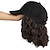 halpa Poninhännät-hattuperuukki naisille lyhytaaltoinen baseball-lippis peruukki kiharalla hiustenpidennyksellä peruukki synteettinen aaltoperuukki hattu säädettävä ruskea musta baseball-hattu peruukki