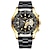 voordelige Quartz-horloges-FNGEEN Heren Quartz horloges Luxe Grote wijzerplaat Modieus Polshorloge Lichtgevend Kalender WATERDICHT Roestvrijstalen band Horloge