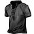 ieftine Tricouri casual pentru bărbați-Bărbați Cămașă Henley Tee Top Simplu Henley Stradă Vacanță Mânecă scurtă Fermoar Îmbrăcăminte Modă Designer De Bază