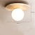 abordables Montajes al ras y montajes semi al ras-luz de techo led 12 cm formas geométricas luces de montaje empotrado cerámica madera estilo artístico estilo formal luz de techo para pasillo blanco cálido 110-240v