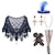 cheap Historical &amp; Vintage Costumes-6 Pcs 1920s Flapper Costume Accessories Women&#039;s Shawl Wraps Feather Headpiece Necklace Fishnet Tights Gloves Earrings Retro Vintage Roaring 20s