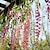 olcso Műnövények-12db wisteria művirág füzér, 200cm/79&quot; mesterséges wisteria szőlő selyem függő virág házikert szabadtéri szertartás esküvői boltív virág dekoráció