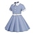 levne Historické a vintage kostýmy-retro vintage swingové šaty z 50. let 20. století dívčí ležérní denní dětské šaty