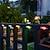baratos Candeeiros Luzes de Exterior-4 pçs luzes de cerca solar ao ar livre à prova d&#039;água luz de jardim passos de cerca de pátio varanda passarela decoração de férias iluminação lâmpada noturna solar