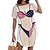 abordables Gráfico divertido-Vestido tipo pareo con camiseta de bikini para mujer