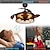 abordables Ventilateurs de plafond lumineux-Ventilateurs de plafond avec lumières 5 lumières 19,5&quot; à intensité variable design rétro plafonniers en métal style artistique style moderne nouveauté finitions peintes noir 85-265 V